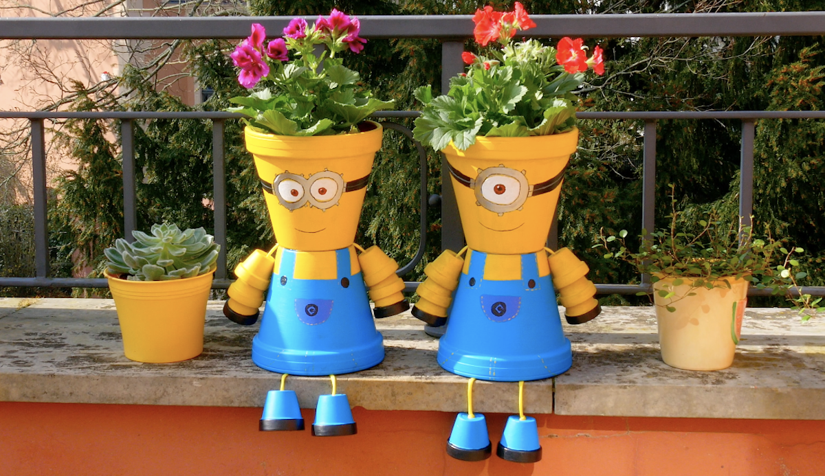 Minions als Blumentopf fÃ¼r deinen Garten oder deinen Balkon