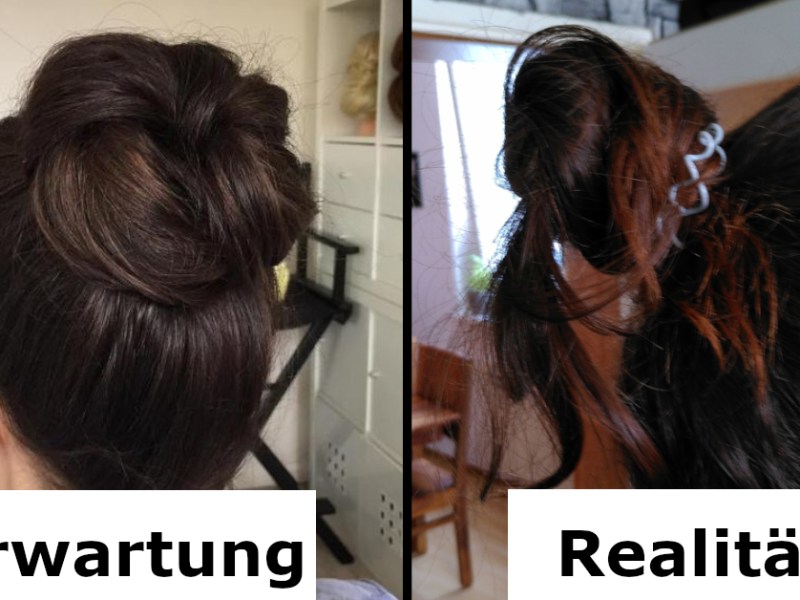 Messy Bun: Erwartung und Realität