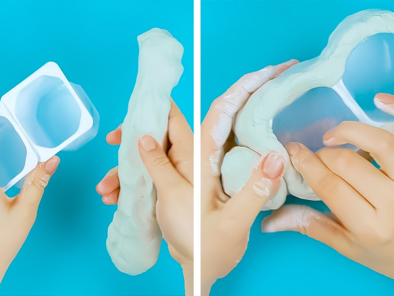 Plastikverpackung in Blumentopf verwandeln | DIY Blumentopf
