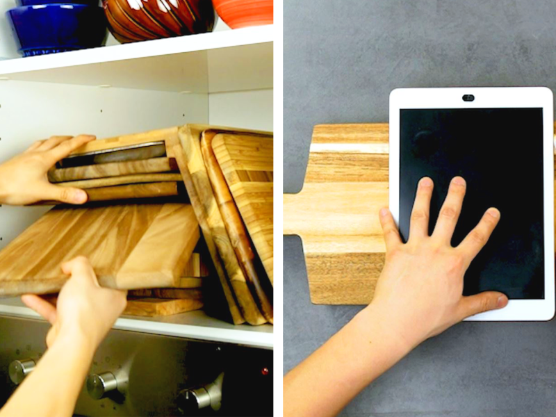 7 raffinierte Küchentricks | Tablet Ständer und Tütenspender
