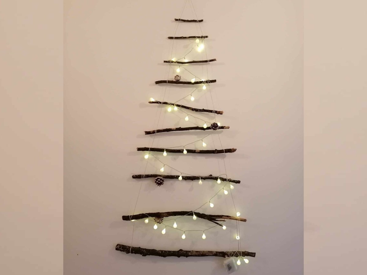 Kreative Alternative zum echten Weihnachtsbaum basteln