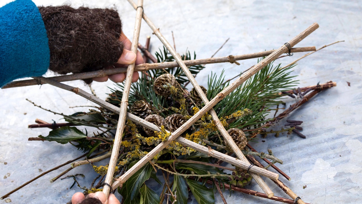 Weihnachtsdeko aus Naturmaterialien selber machen.