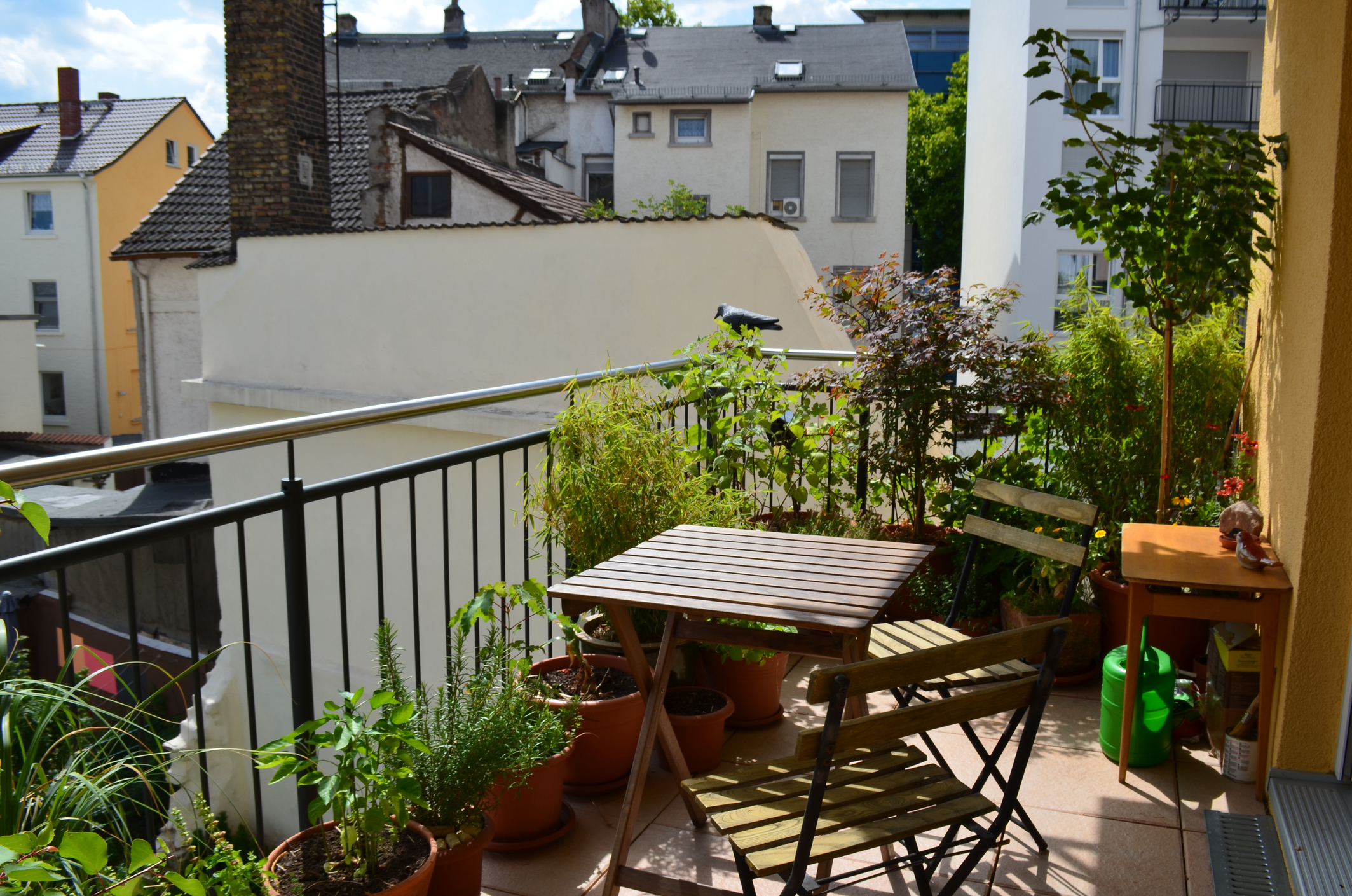 Balkon wurde dekoriert