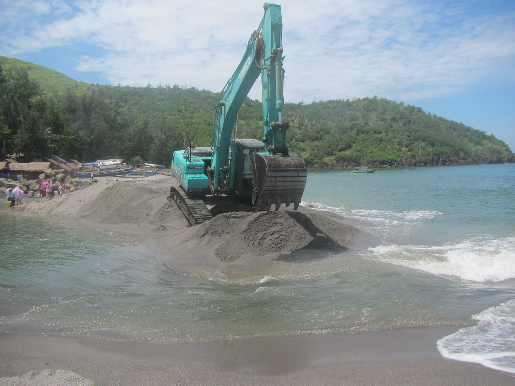 Excavator on Beach