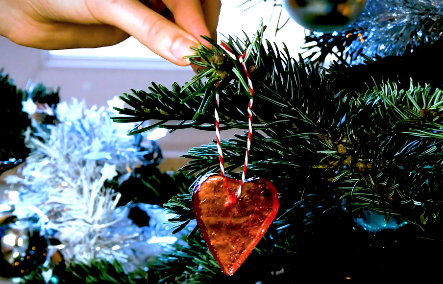 Baumschmuck aus Gummibärchen. 