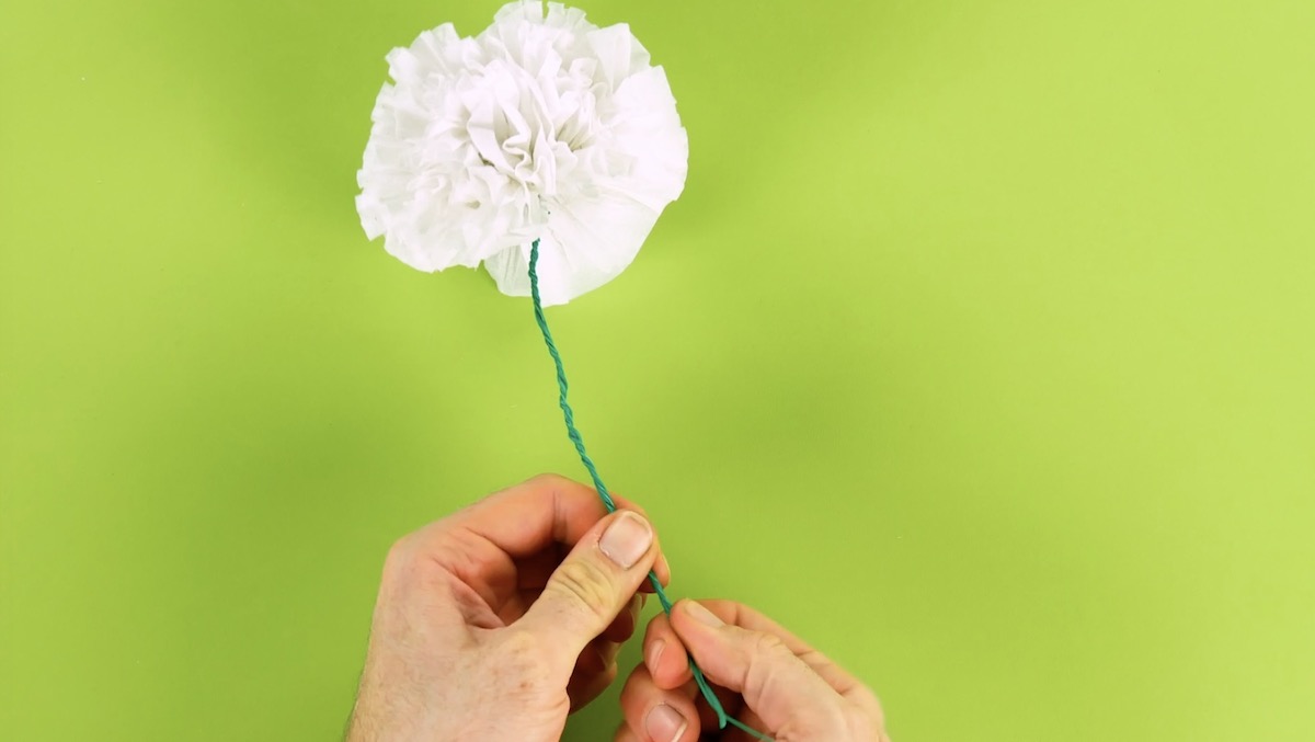 Blume aus Klopapier