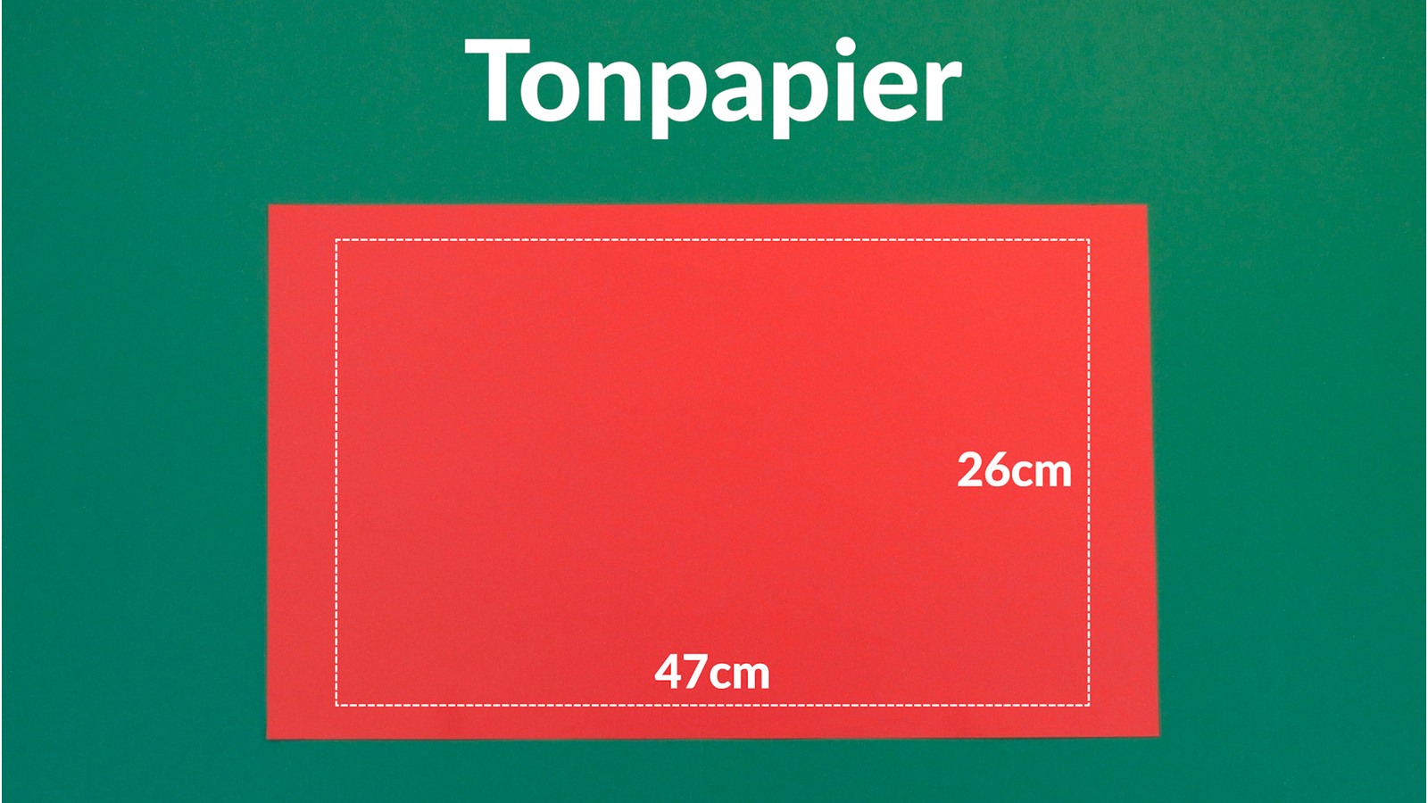 Rotes Tonpapier zuschneiden.