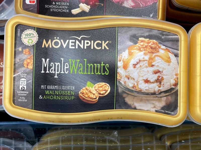 Eine Eisdose der Marke Mövenpick.