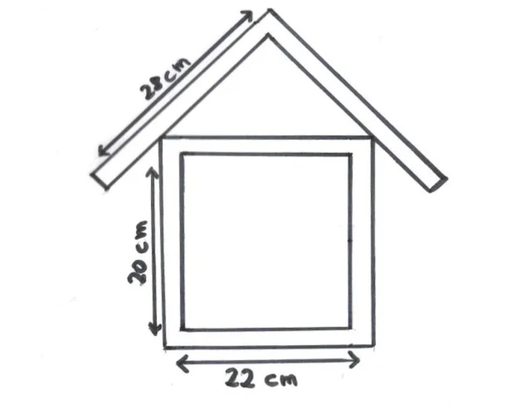 Ein Entwurf für ein Vogelhaus aus Ästen zum selber bauen.