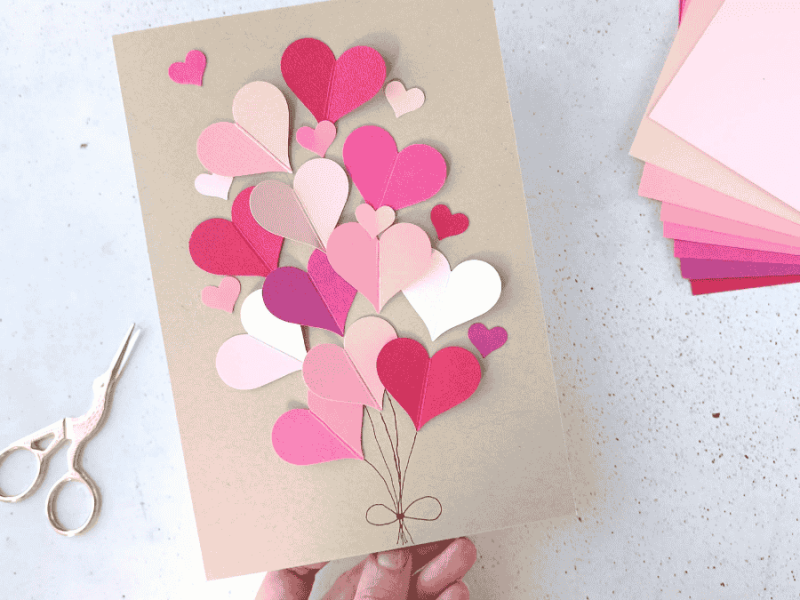 Karte zum Valentinstag
