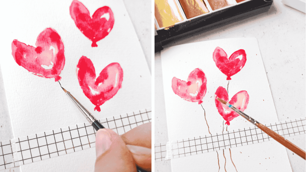 DIY-Karte zum Valentinstag mit Herzen