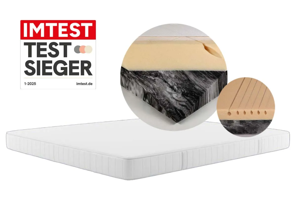 Weltbett Omega Matratze mit Testsieger Logo von IMTEST