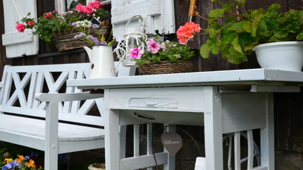 Ein Balkon im Landhausstil.