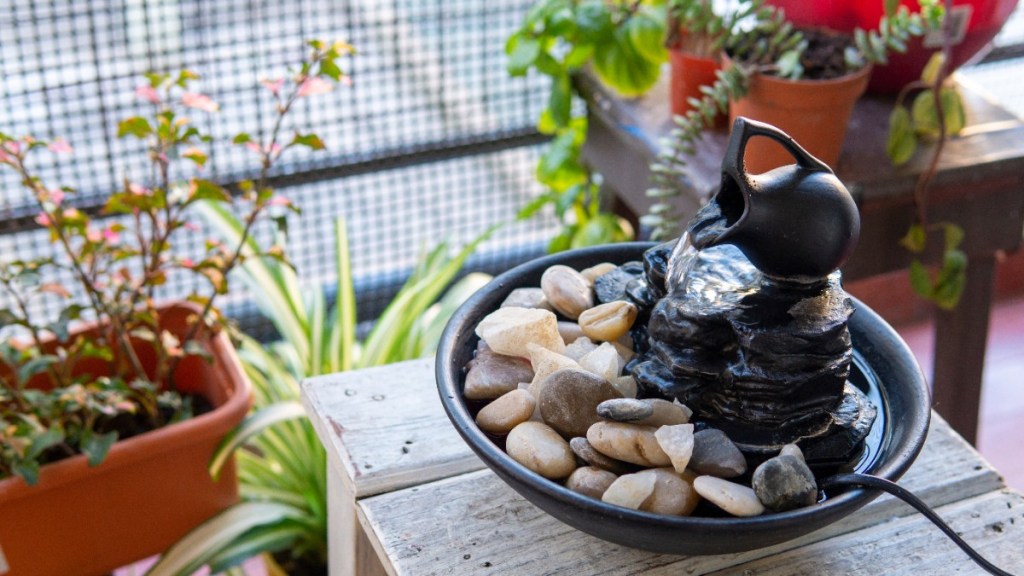Ein nach Feng Shui eingerichteter Balkon.